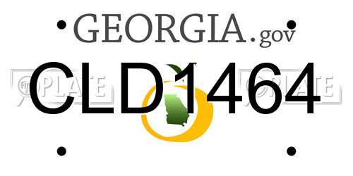CLD1464 Georgia License Plate