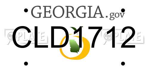 CLD1712 Georgia License Plate