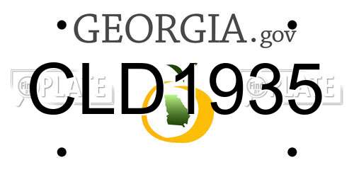 CLD1935 Georgia License Plate