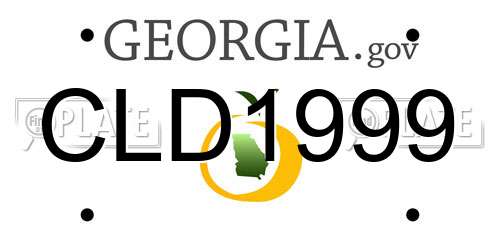 CLD1999 Georgia License Plate