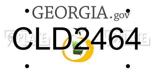 CLD2464 Georgia License Plate