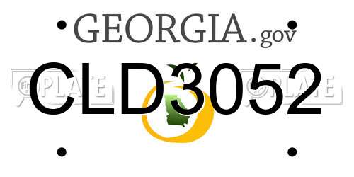CLD3052 Georgia License Plate
