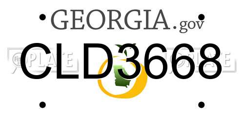 CLD3668 Georgia License Plate