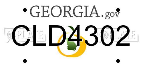 CLD4302 Georgia License Plate