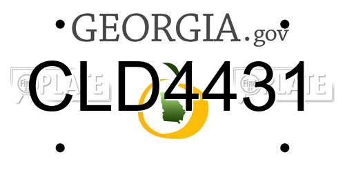 CLD4431 Georgia License Plate