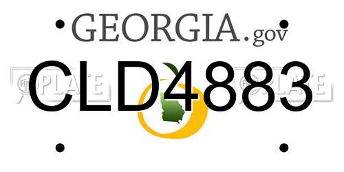 CLD4883 Georgia License Plate
