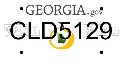 CLD5129 Georgia License Plate