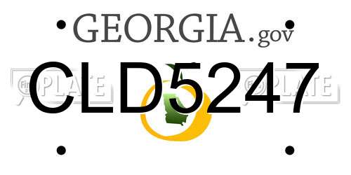 CLD5247 Georgia License Plate