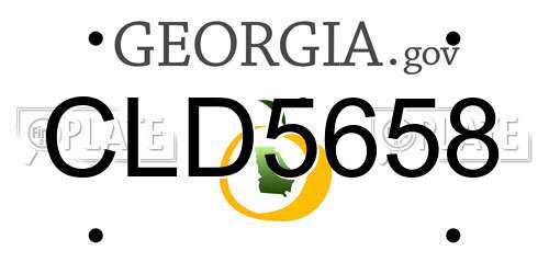 CLD5658 Georgia License Plate