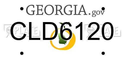 CLD6120 Georgia License Plate