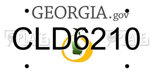 CLD6210 Georgia License Plate