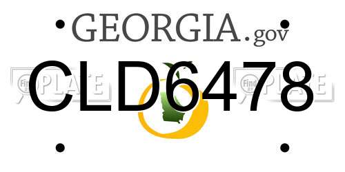 CLD6478 Georgia License Plate