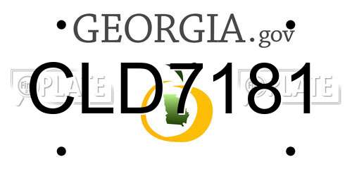 CLD7181 Georgia License Plate