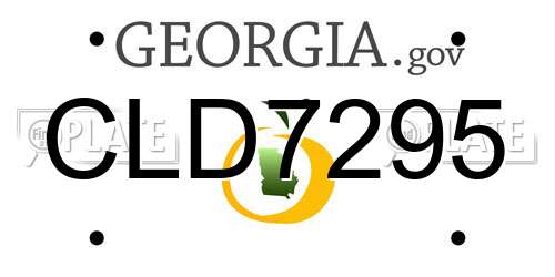 CLD7295 Georgia License Plate