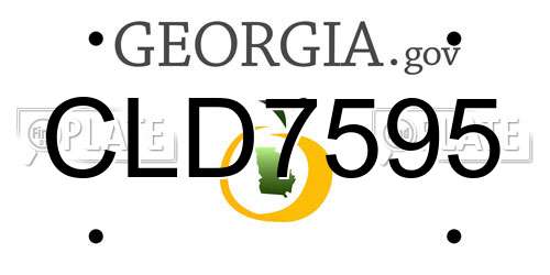 CLD7595 Georgia License Plate