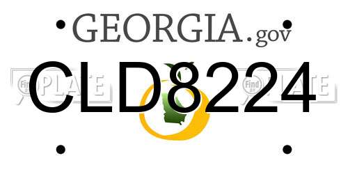 CLD8224 Georgia License Plate