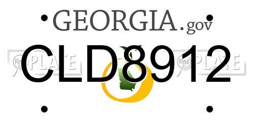 CLD8912 Georgia License Plate