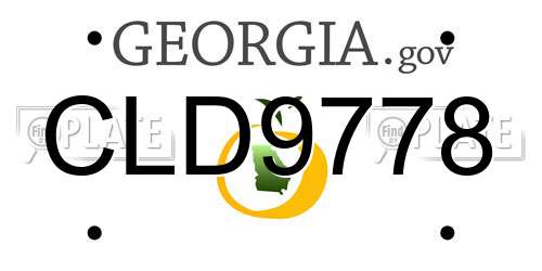 CLD9778 Georgia License Plate
