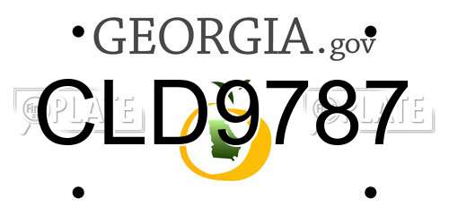 CLD9787 Georgia License Plate