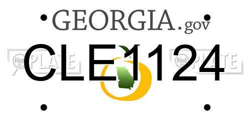 CLE1124 Georgia License Plate