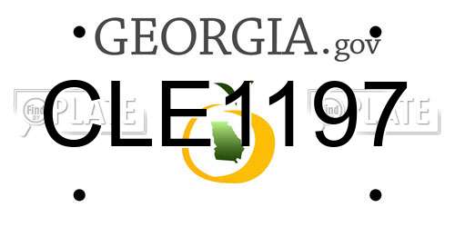 CLE1197 Georgia License Plate