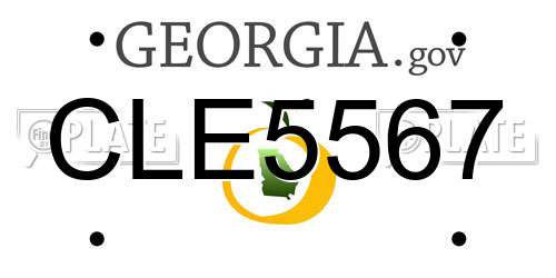CLE5567 Georgia License Plate
