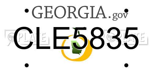 CLE5835 Georgia License Plate