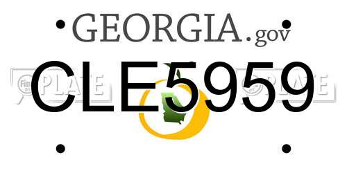 CLE5959 Georgia License Plate
