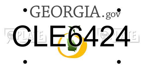 CLE6424 Georgia License Plate