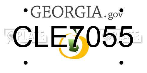 CLE7055 Georgia License Plate
