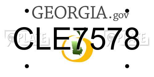 CLE7578 Georgia License Plate