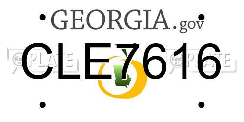 CLE7616 Georgia License Plate