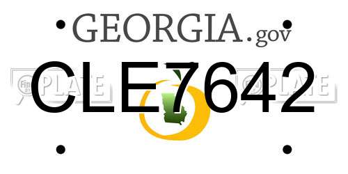 CLE7642 Georgia License Plate