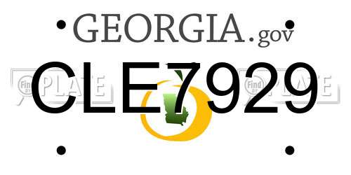 CLE7929 Georgia License Plate
