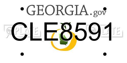 CLE8591 Georgia License Plate