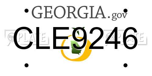CLE9246 Georgia License Plate