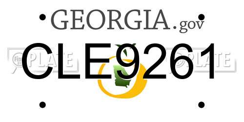 CLE9261 Georgia License Plate