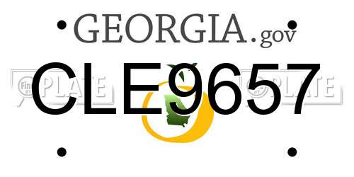 CLE9657 Georgia License Plate