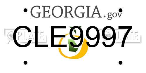 CLE9997 Georgia License Plate