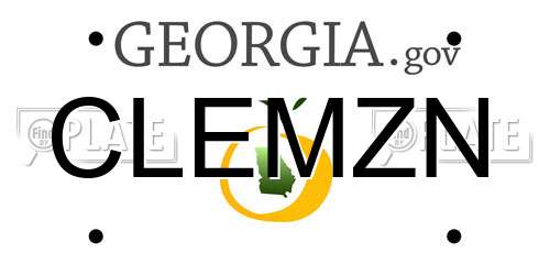 CLEMZN Georgia License Plate