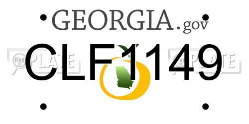 CLF1149 Georgia License Plate