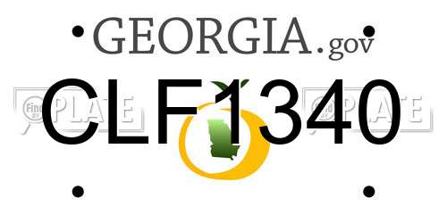 CLF1340 Georgia License Plate