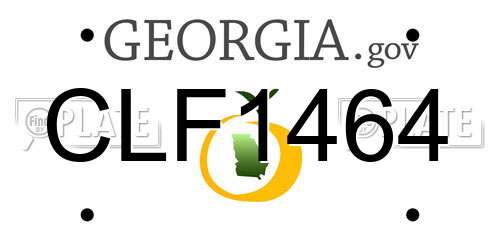 CLF1464 Georgia License Plate