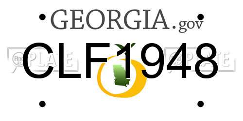 CLF1948 Georgia License Plate