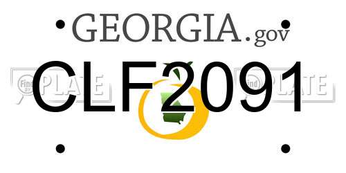 CLF2091 Georgia License Plate