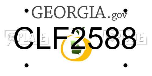 CLF2588 Georgia License Plate