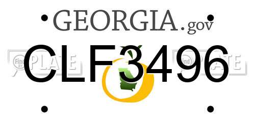 CLF3496 Georgia License Plate