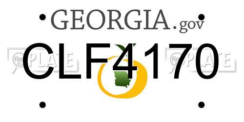 CLF4170 Georgia License Plate