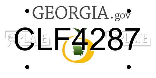 CLF4287 Georgia License Plate