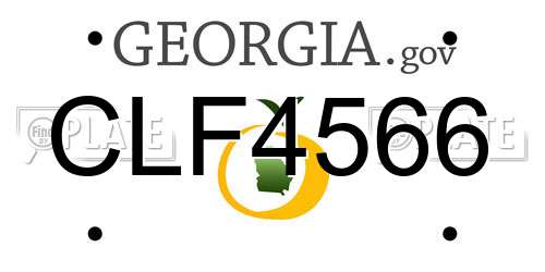 CLF4566 Georgia License Plate